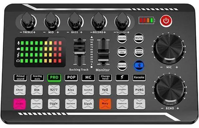 Alt view image 8 of 14 - Soundboard,Sound Effects Board,Sound Board,Sound Mixer Board,Bluetooth-Compatible Sound Card with Multiple Sound Effects & LED Light,Sound Board for Streaming for Phone,Computer,Live Streaming