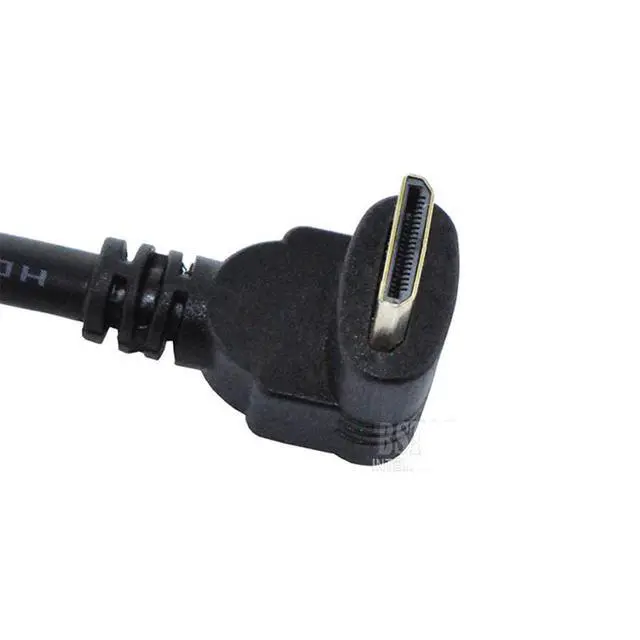 Alt view image 7 of 10 - Right-angle 90 Degree Mini Male to Female -compatibe Converter Adapter Cable Converter Adapter HDTV Connector