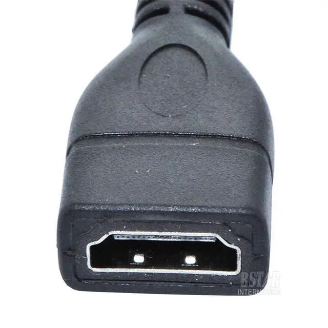 Alt view image 8 of 10 - Right-angle 90 Degree Mini Male to Female -compatibe Converter Adapter Cable Converter Adapter HDTV Connector