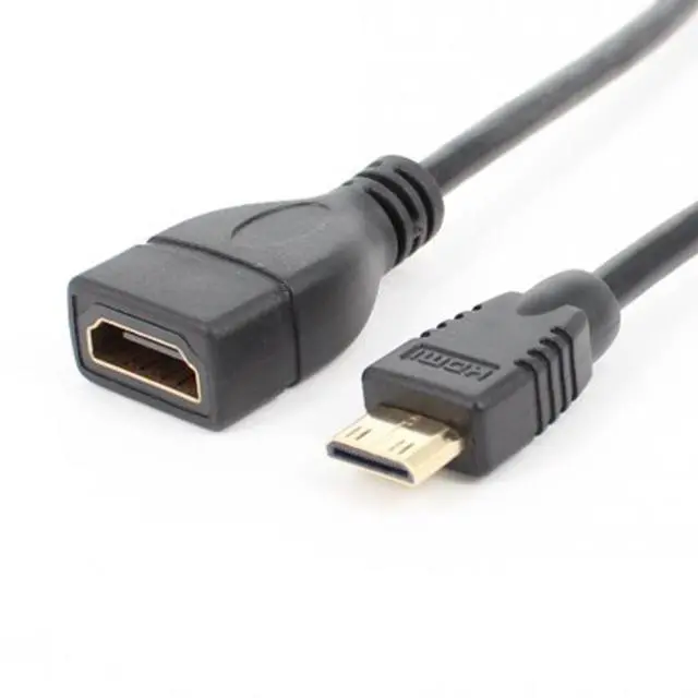Alt view image 8 of 14 - Mini HDMI Male to HDMI Female Converter Adapter Cable Cord 1080P Mini HDMI to HDMI adaptor for Notebook computer