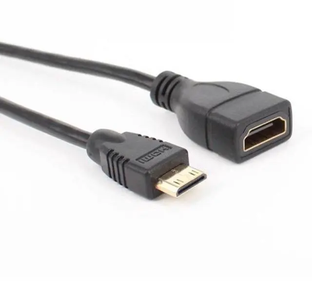 Alt view image 9 of 14 - Mini HDMI Male to HDMI Female Converter Adapter Cable Cord 1080P Mini HDMI to HDMI adaptor for Notebook computer