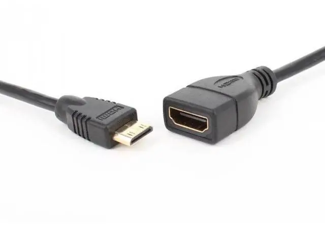 Alt view image 10 of 14 - Mini HDMI Male to HDMI Female Converter Adapter Cable Cord 1080P Mini HDMI to HDMI adaptor for Notebook computer