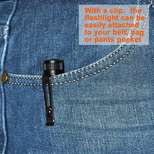 Alt view image 12 of 14 - Beieverluck 20 Pack Pen Light Flashlight Mini Small Flashlight with Clip Waterproof LED Pocket Pen Flashlights for Camping, Inspection, Work, and Emergency(Large,Black)