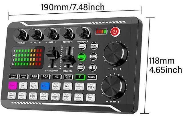 Alt view image 14 of 14 - Soundboard,Sound Effects Board,Sound Board,Sound Mixer Board,Bluetooth-Compatible Sound Card with Multiple Sound Effects & LED Light,Sound Board for Streaming for Phone,Computer,Live Streaming