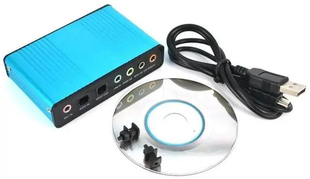 Alt view image 8 of 10 - Sound Card 6 Channel 5.1 / 7.1 Surround Optical External Audio Card Converter CM6206 Chipset for Laptop Desktop