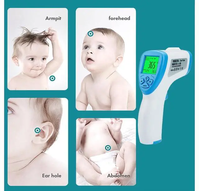 Alt view image 12 of 14 - Thermometer SUNPHOR Infrared Forehead Thermometer for Adult and Kids, Premium Non-Contact Medical Temperature Gun for Baby and Child, Digital No Touch Thermometer, LCD Fast Display