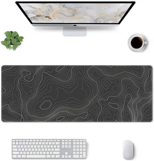 Alt view image 9 of 14 - Topographic Contour Gaming Mouse Pad Large XL Long Extended Pads Big Mousepad Keyboard Mouse Mat Desk Pad Home Office Decor Accessories for Computer Pc Laptop