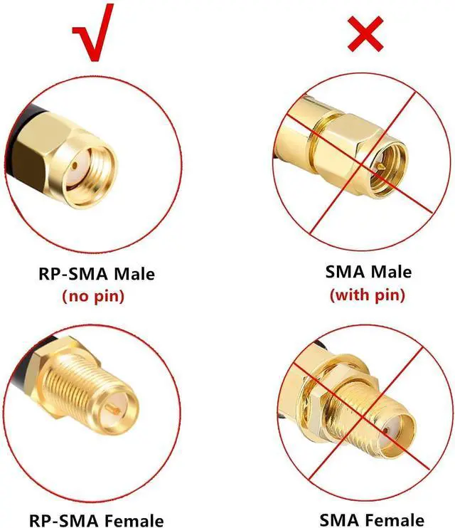 Alt view image 8 of 10 - 50ft RP-SMA Male to RP-SMA Female Coax Cable, XRDS -RF RG58 RP-SMA WiFi Antenna Extension Coax Cable for WiFi LAN Router Wireless Network Card Adapte