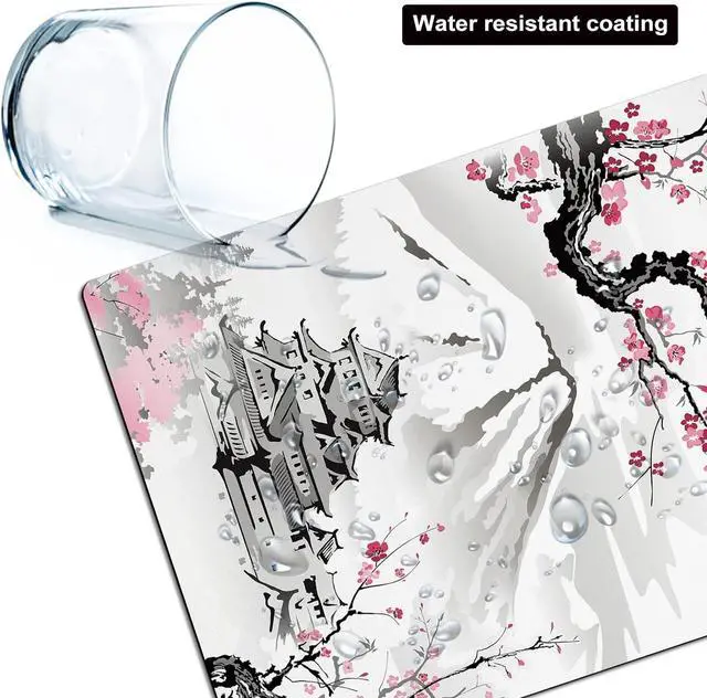 Alt view image 11 of 14 - Small Mouse Pad Cute Mini Mouse Pads for Wireless Mouse and Laptop Travel Mousepads with Designs - Japanese Cherry Blossom/Sakura Portable Mousepad with Non-slip Rubber Base - 5.5 x 7 Inch