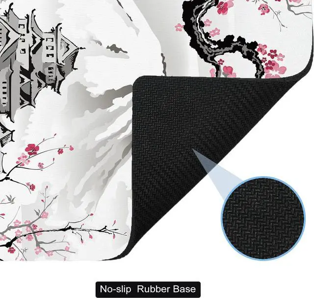 Alt view image 12 of 14 - Small Mouse Pad Cute Mini Mouse Pads for Wireless Mouse and Laptop Travel Mousepads with Designs - Japanese Cherry Blossom/Sakura Portable Mousepad with Non-slip Rubber Base - 5.5 x 7 Inch