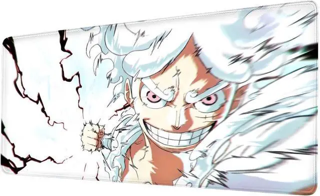 Alt view image 8 of 14 - Anime Mouse Pad Luffygear 5 Extended Gaming Desk Pad with Stitched Edges Large Mouse Mat with Non-Slip Rubber Base for Work & Gaming Office & Home 31.5x15.7 inch