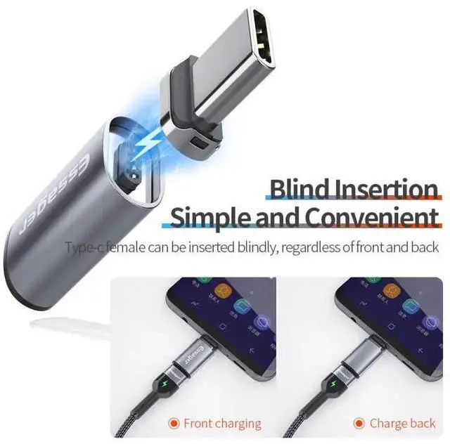 Alt view image 8 of 10 - USB Type C Magnetic Adapter For iPhone USB C Female To Micro USB Male Magnet IOS Male Type-C Cable Converter