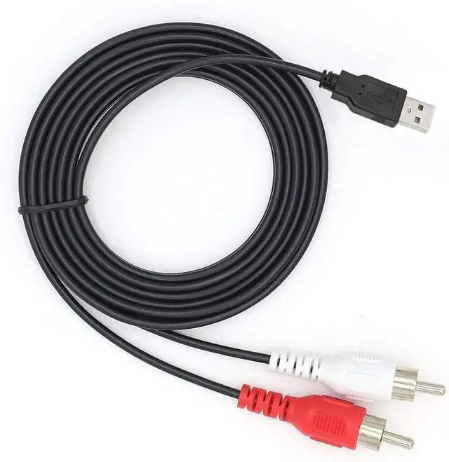 Alt view image 8 of 12 - RCA to USB Cable USB to RCA Cable USB 2.0 Male to 2 RCA Male Video AV A/V Converter Camcorder Audio Capture Card Splitter Adapter Cable for TV/Mac/PC (5 Ft/1.5m)
