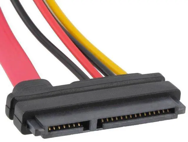 Alt view image 13 of 14 - 22Pin SATA Cable Male to Female 7+15 Pin Serial ATA SATA Data Power Combo Extension Cable Connector Conterver