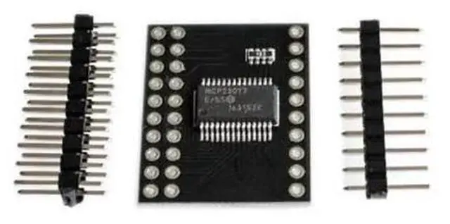 Alt view image 3 of 4 - MCP23017 I2C Interface 16bit I/O Extension Module Pin Board IIC to GIPO Converter 25mA1 Drive Power Supply and C51
