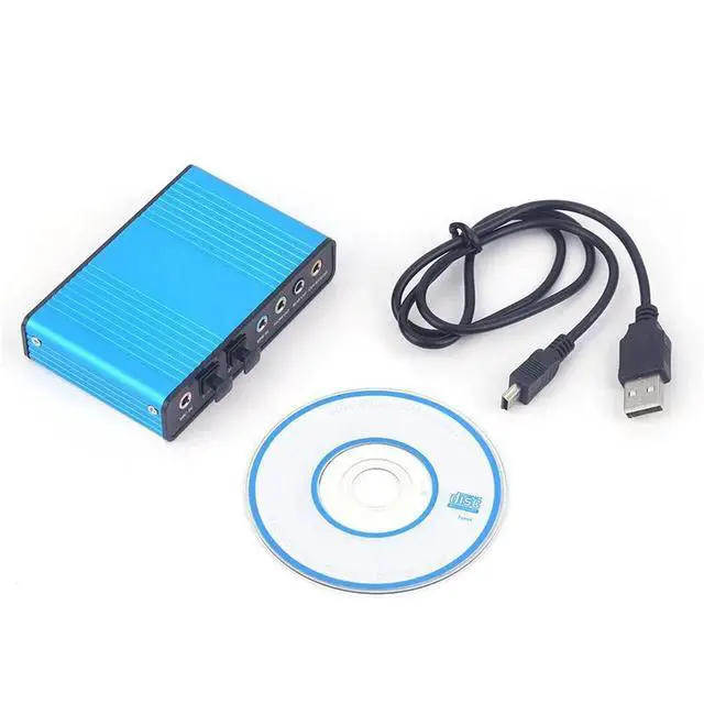 Alt view image 2 of 7 - USB 6 Channel 5.1 / 7.1 Surround Sound Card PC Laptop Desktop Tablet Audio Optical Adapter Card Converter