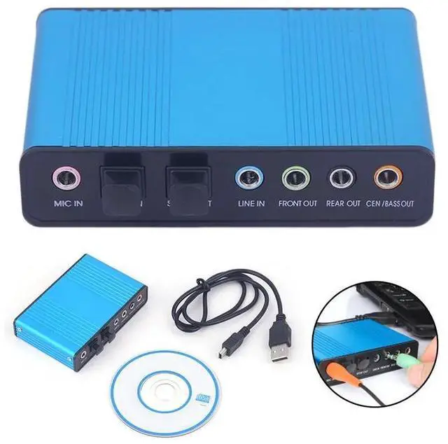 Main image of USB 6 Channel 5.1 / 7.1 Surround Sound Card PC Laptop Desktop Tablet Audio Optical Adapter Card Converter