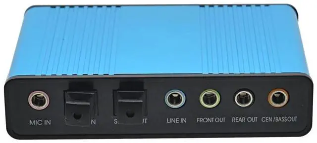 Alt view image 13 of 14 - Professional External USB 5.1 Sound Card to 3.5mm Jack Stereo Mic Line in Spdif Audio Adapter For Mac PC Computer Laptop
