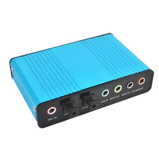 Alt view image 7 of 7 - USB 6 Channel 5.1 / 7.1 Surround Sound Card PC Laptop Desktop Tablet Audio Optical Adapter Card Converter