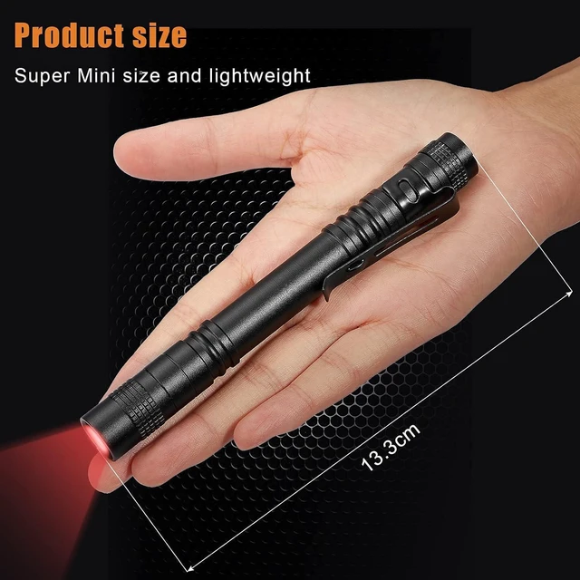 Alt view image 8 of 12 - Tuanse 4 Pcs Red Light Flashlight Red LED Flashlight Pen Light Bright Torch for Night Astronomy Aviation Observation Turtle Safe Beach