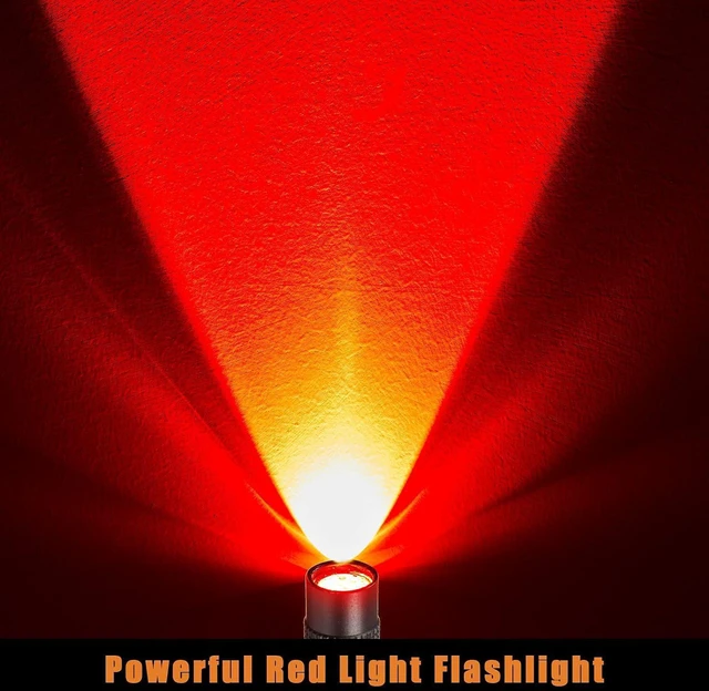 Alt view image 11 of 12 - Tuanse 4 Pcs Red Light Flashlight Red LED Flashlight Pen Light Bright Torch for Night Astronomy Aviation Observation Turtle Safe Beach