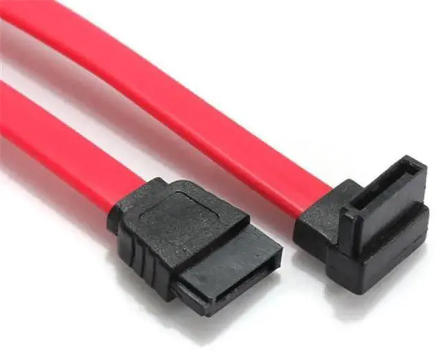Alt view image 10 of 10 - Quality 2PCS 50cm 7 Pin SATA Right Angle to Straight DATA Hard Disk Drive HD Cable Connector 1.5Gbps