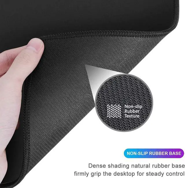 Alt view image 14 of 14 - Extra Large Gaming Mouse Pad Custom Mousepad with Non-Slip Rubber Base Stitched Edges Mouse Mat Washable Desk Pad Portable Computer Keyboard & Mice Combo Pads 31.5x15.7 Inch