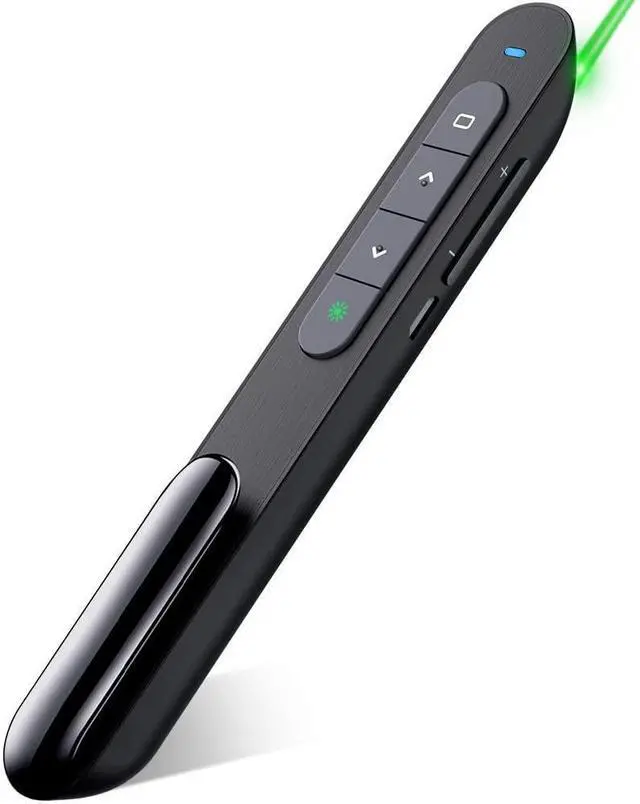 Main image of DinoFire USB Rechargeable RF 2.4 GHz Green Light Presentation Remote, Powerpoint Clicker Wireless Presenter Presentation Clicker Slide Advancer for Mac/Keynote/PC/PPT