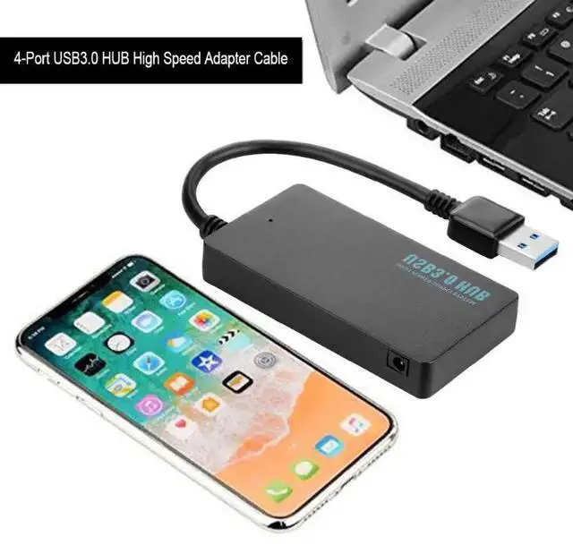 Alt view image 9 of 10 - 4-Port USB3.0 HUB High Speed Adapter Cable for Multi-device Computer Laptop computer peripherals