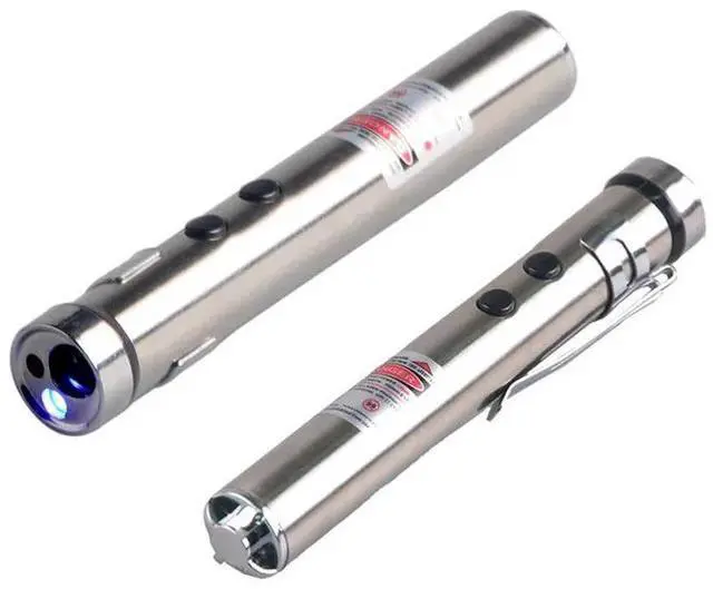 Alt view image 7 of 10 - 3-in-1LED Pen Flashlight Laser Pointer Flashlight Mini LED Pen Light Waterproof Design Penlight Hanging With Metal Clip