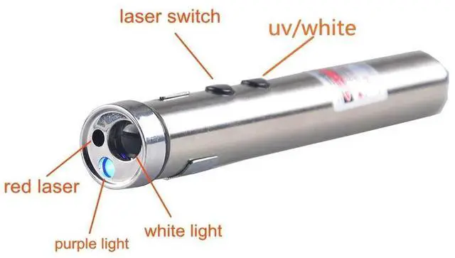 Alt view image 9 of 10 - 3-in-1LED Pen Flashlight Laser Pointer Flashlight Mini LED Pen Light Waterproof Design Penlight Hanging With Metal Clip