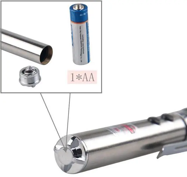Alt view image 10 of 10 - 3-in-1LED Pen Flashlight Laser Pointer Flashlight Mini LED Pen Light Waterproof Design Penlight Hanging With Metal Clip
