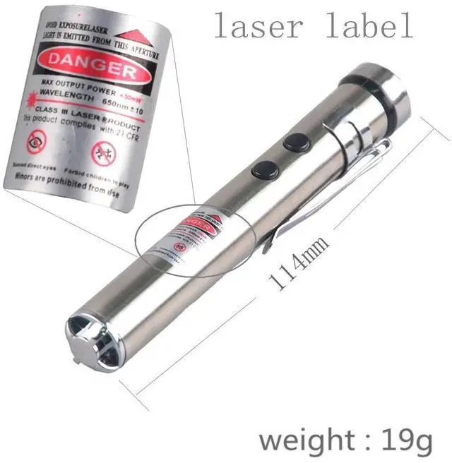 Alt view image 8 of 10 - 3-in-1LED Pen Flashlight Laser Pointer Flashlight Mini LED Pen Light Waterproof Design Penlight Hanging With Metal Clip