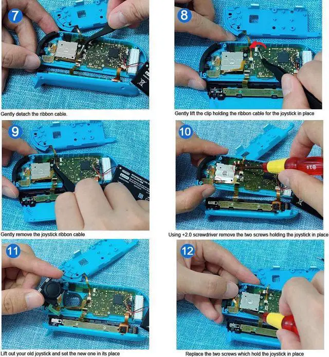 Alt view image 13 of 14 - 2-Pack Replacement Joystick Analog Thumb Stick Repair Kit for Nintendo Switch/Switch OLED Model/Switch Lite Joy-Con Controller - Drift Fix Tools Y1.5 / +1.5 Screwdriver/Pry Tools