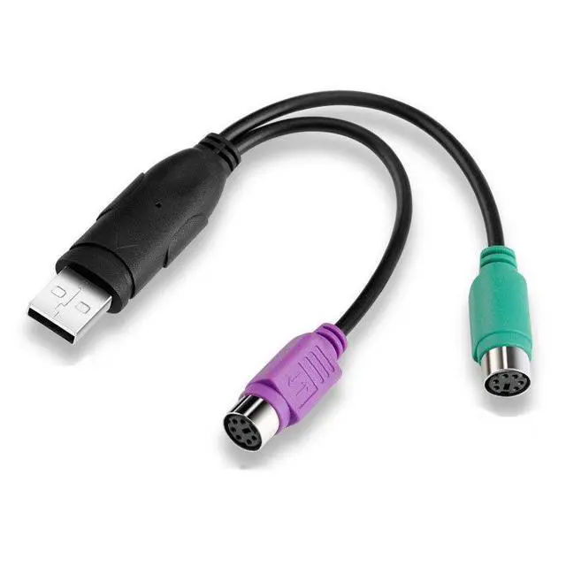 Alt view image 6 of 10 - USB Male to 6Pin 6 Pin PS2 for PS/2 Female Extension Cable Y Splitter Adapter Connector for Keyboard Mouse Scanner