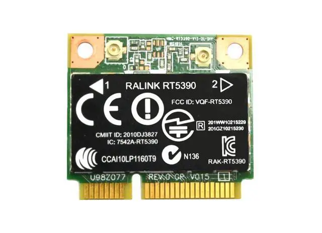 Alt view image 2 of 2 - Ralink RT5390R RT5390 Series 802.11BGN Half Mini PCI-EXPRESS Wifi Card 691415-001 Laptop Wireless Cards - Wifi