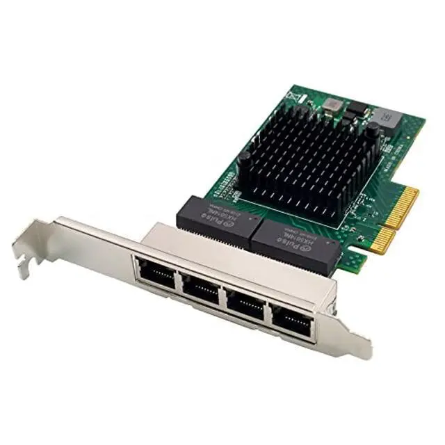 Alt view image 8 of 12 - Quad-Port PCIe Gigabit Ethernet Server Adapter with NetXtreme(r) BCM5719 Chipset PCI Express 1000M Network LAN Card for Windows Server Linux Ubuntu VMware (BCM5719-4P)