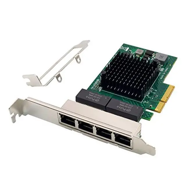 Alt view image 7 of 12 - Quad-Port PCIe Gigabit Ethernet Server Adapter with NetXtreme(r) BCM5719 Chipset PCI Express 1000M Network LAN Card for Windows Server Linux Ubuntu VMware (BCM5719-4P)