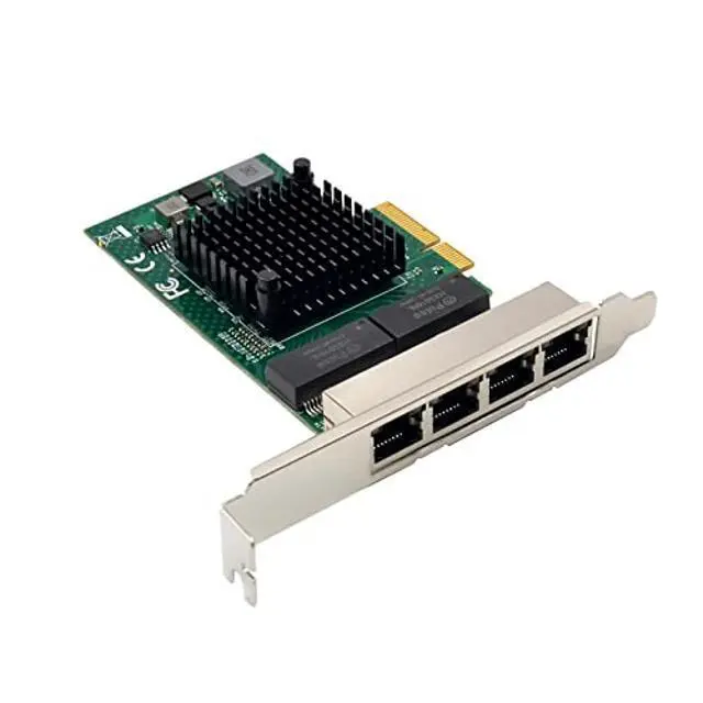 Alt view image 9 of 12 - Quad-Port PCIe Gigabit Ethernet Server Adapter with NetXtreme(r) BCM5719 Chipset PCI Express 1000M Network LAN Card for Windows Server Linux Ubuntu VMware (BCM5719-4P)