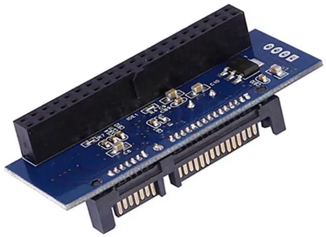 Alt view image 6 of 10 - 3.5" IDE to 2.5" 3.5" SATA HDD Adapter 40Pin IDE Male to 22pin SATA SSD Card with Molex 4Pin to floppy drive power supply cable