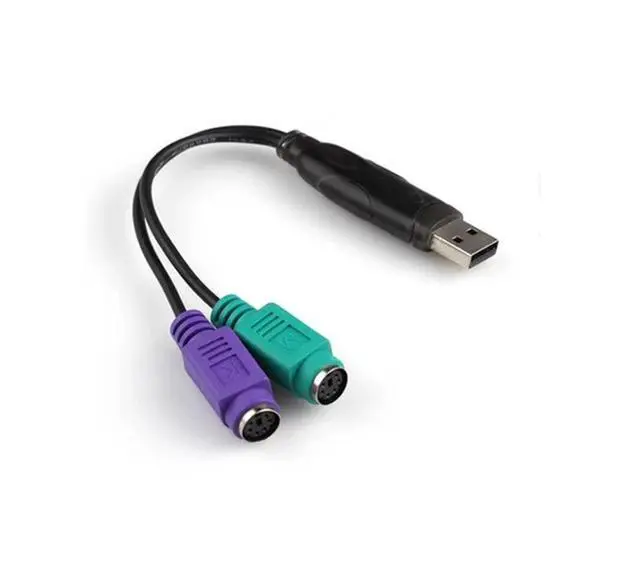 Alt view image 10 of 10 - USB Male to 6Pin 6 Pin PS2 for PS/2 Female Extension Cable Y Splitter Adapter Connector for Keyboard Mouse Scanner