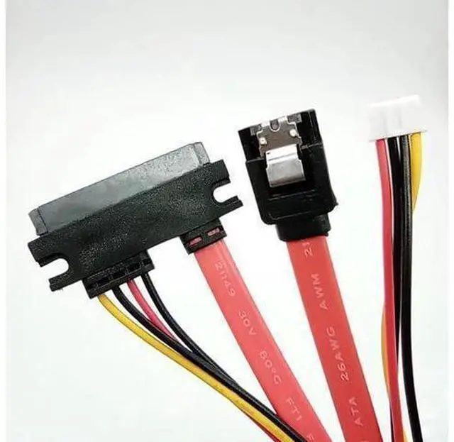 Alt view image 2 of 2 - 1pcs SATA 7+15Pin Floppy Drive To Small 4Pin 2.54MM+SATA HDD with Shrapnel To 22Pin Hard Disk Drive SATA Data Power Supply Cable