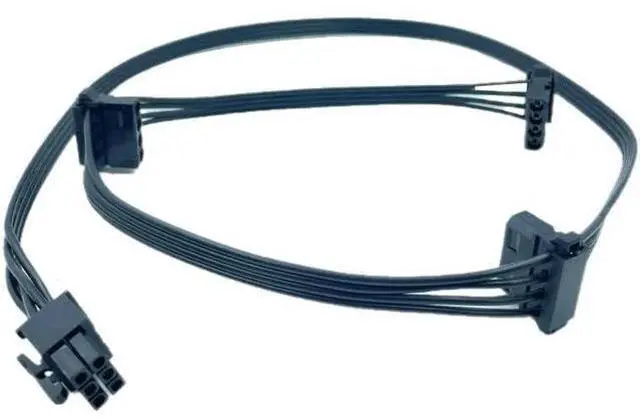 Alt view image 10 of 12 - 6Pin to 3 Molex IDE 4Pin Angled Peripheral Modular Power Cable for Seasonic PRIME 1000W 850W 750W 650W Titanium Power Supply PSU
