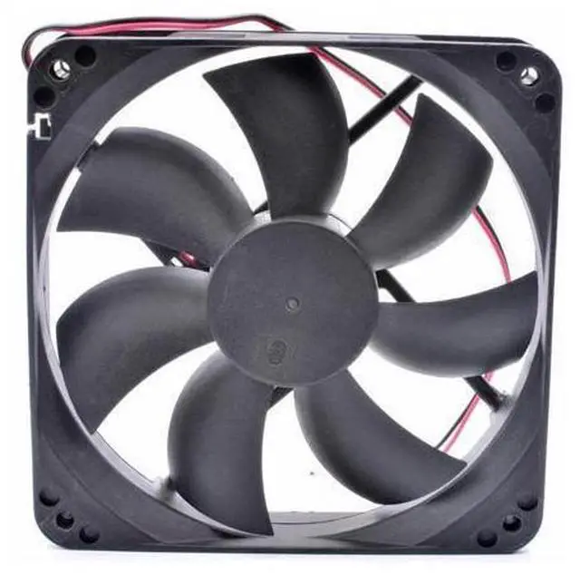 Alt view image 6 of 8 - YL D12BH-12 12cm 12025 120x120x25mm 120mm 12V 0.30A double ball chassis power supply cooling fan