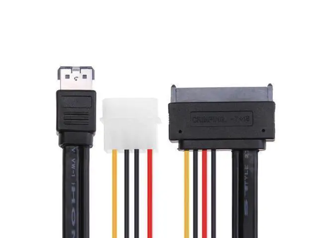 Alt view image 2 of 2 - ESATA+USB combo DUAL Power ESATA +4pin IDE Power to SATA 22P/ 7+15pin HDD 5V 12V for 3.5" 2.5" Hard Disk Female Cable
