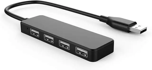 Alt view image 8 of 14 - USB Hub USB Splitter USB 4-Port Adapter USB Extender for for Laptop PC MacBook Mac Pro Mac Mini iMac Surface Pro and More (Black-USB 2.0/0.3m)