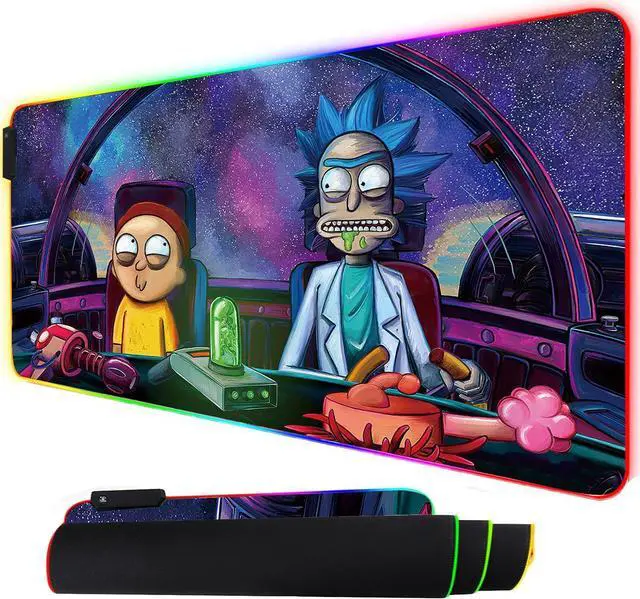 Alt view image 7 of 12 - RGB Mouse Pad LED Light Gaming Mouse Pad with Rubber Base Colorful Computer Carpet Desk Mat for PC Laptop (35.4 * 15.7 inch) (90x40rgfeidie)