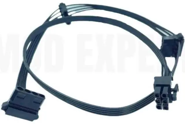 Alt view image 12 of 12 - 6Pin to 3 Molex IDE 4Pin Angled Peripheral Modular Power Cable for Seasonic PRIME 1000W 850W 750W 650W Titanium Power Supply PSU