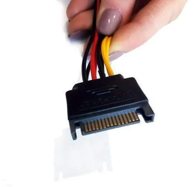 Alt view image 9 of 10 - SATA Power Splitter Cable SSD Power Cable HDD Power Cable Hard Drive Power Cable SATA 15 Pin Male to 2xSATA 15 Pin Female Power Y-Splitter Extension Cable (4 Pack)