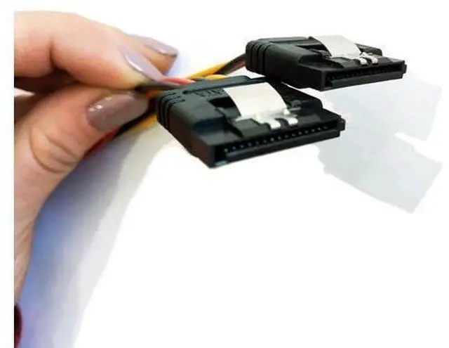 Alt view image 8 of 10 - SATA Power Splitter Cable SSD Power Cable HDD Power Cable Hard Drive Power Cable SATA 15 Pin Male to 2xSATA 15 Pin Female Power Y-Splitter Extension Cable (4 Pack)